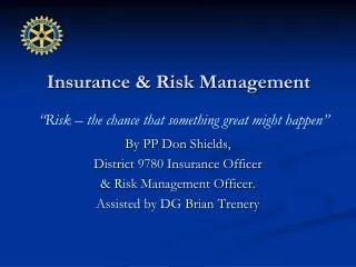 Insurance &amp; Risk Management