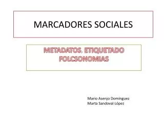 marcadores sociales
