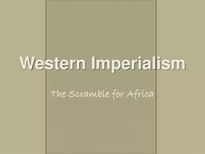 western imperialism