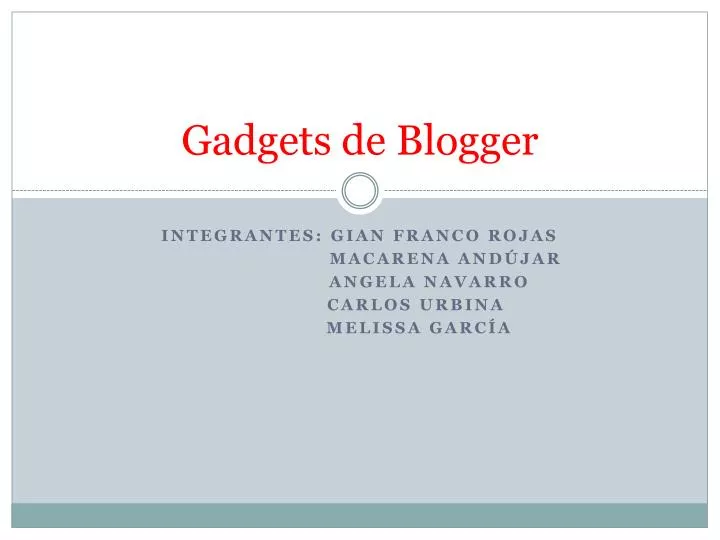 gadgets de blogger