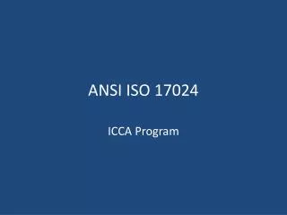ANSI ISO 17024
