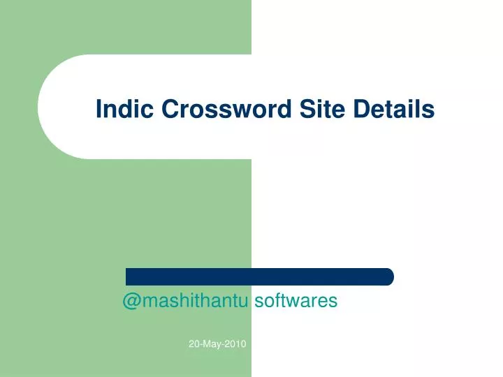 indic crossword site details