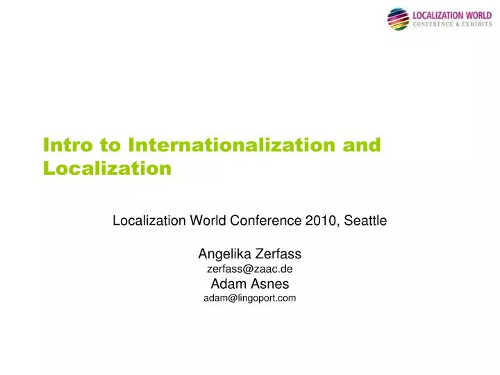 intro to internationalization and localization