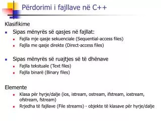 p rdorimi i fajllave n c