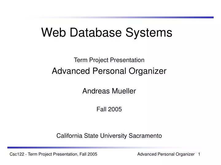 web database systems