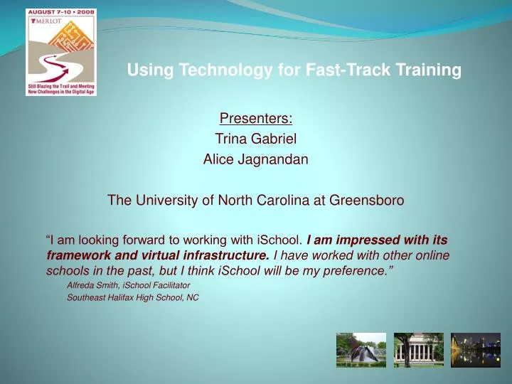 using technology for fast track training