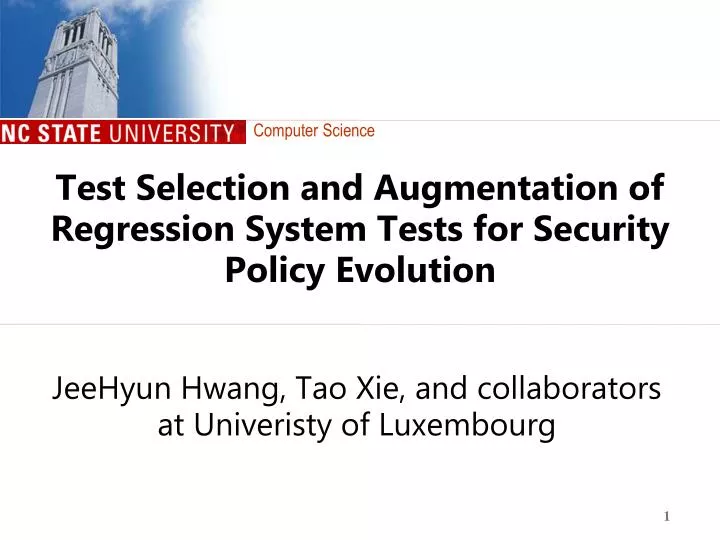 jeehyun hwang tao xie and collaborators at univeristy of luxembourg