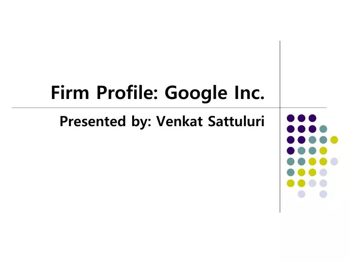 firm profile google inc