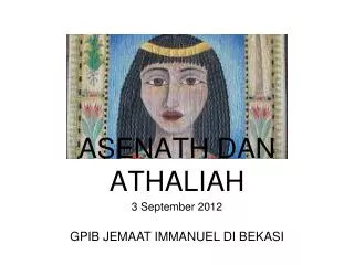 asenath dan athaliah