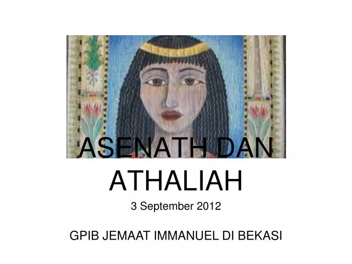 asenath dan athaliah