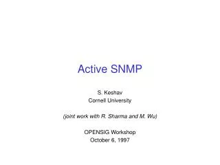 Active SNMP
