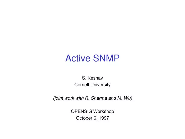 active snmp