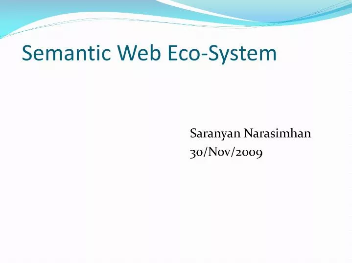 semantic web eco system