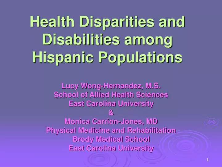 health disparities and disabilities among hispanic populations