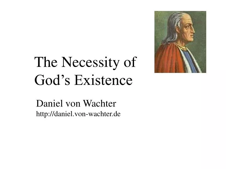 the necessity of god s existence
