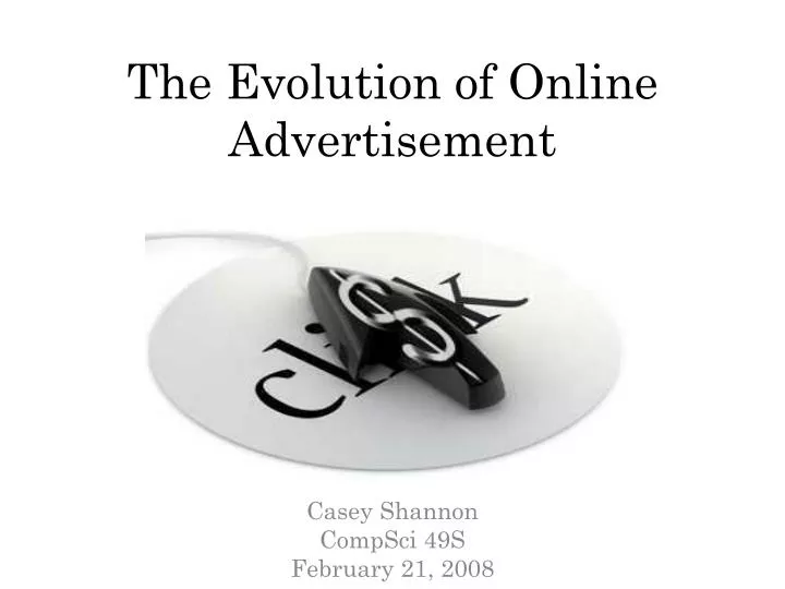 the evolution of online advertisement