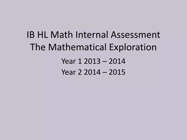 ib hl math internal assessment the mathematical exploration