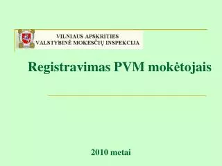 registravimas pvm mok tojais