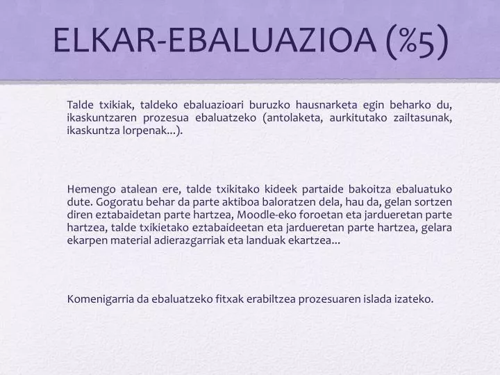 elkar ebaluazioa 5