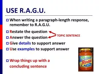 USE R.A.G.U.