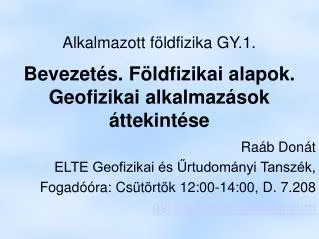 alkalmazott f ldfizika gy 1
