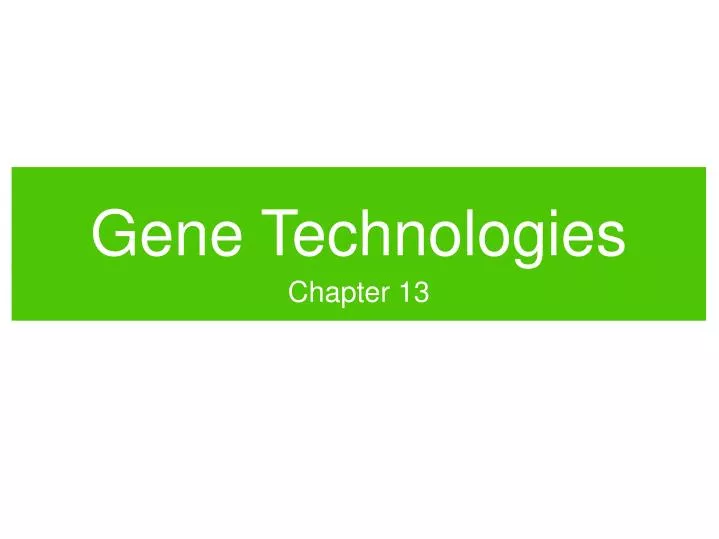gene technologies