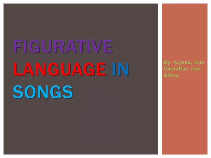 figurative language in songs