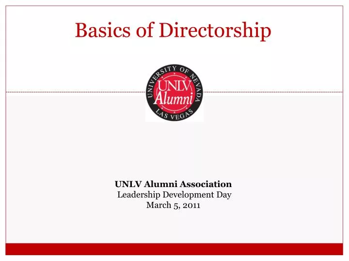 basics of directorship