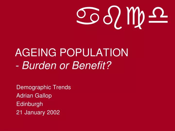 ageing population burden or benefit
