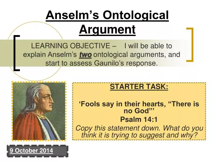 anselm s ontological argument