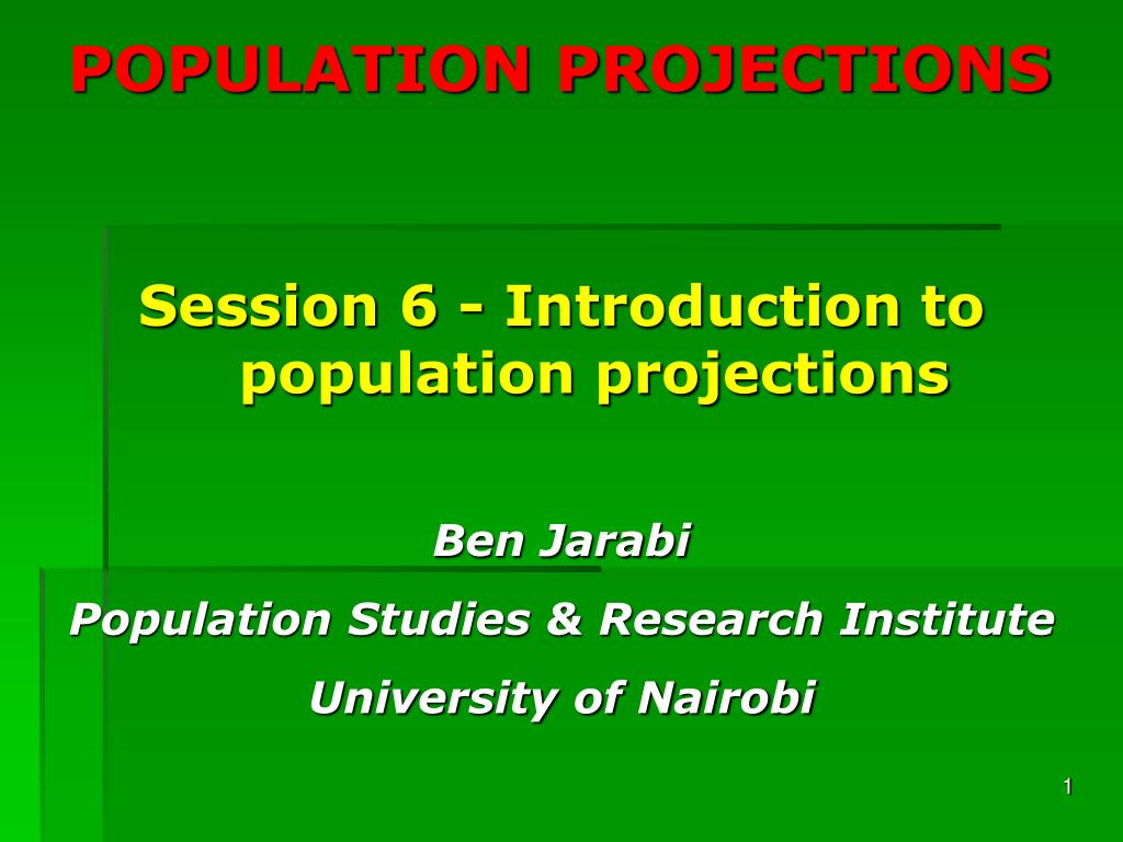 PPT - POPULATION PROJECTIONS PowerPoint Presentation, free download ...