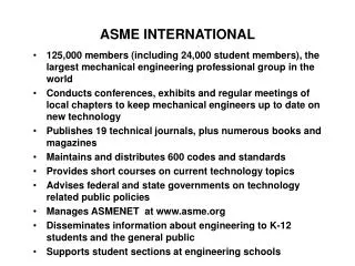 ASME INTERNATIONAL