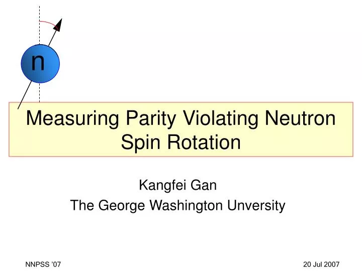 measuring parity violating neutron spin rotation