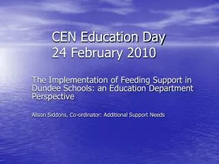 CEN Education Day 24 February 2010