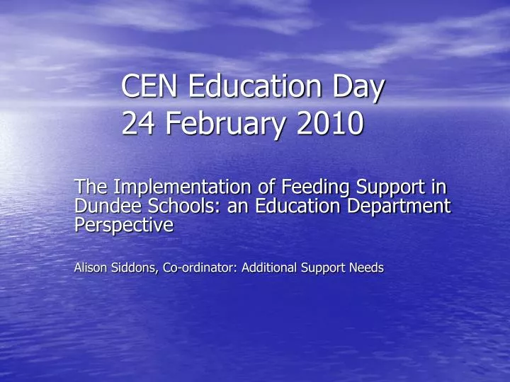 cen education day 24 february 2010