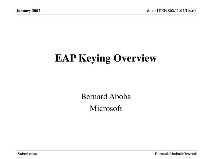 eap keying overview