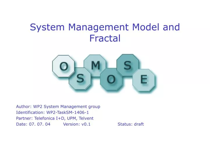 system management model and fractal