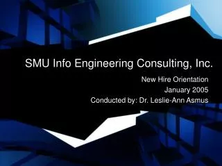 SMU Info Engineering Consulting, Inc.