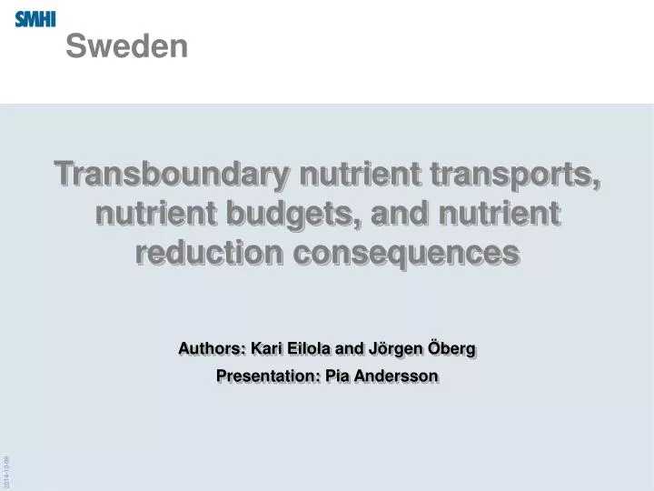transboundary nutrient transports nutrient budgets and nutrient reduction consequences