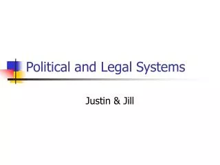 Political and Legal Systems