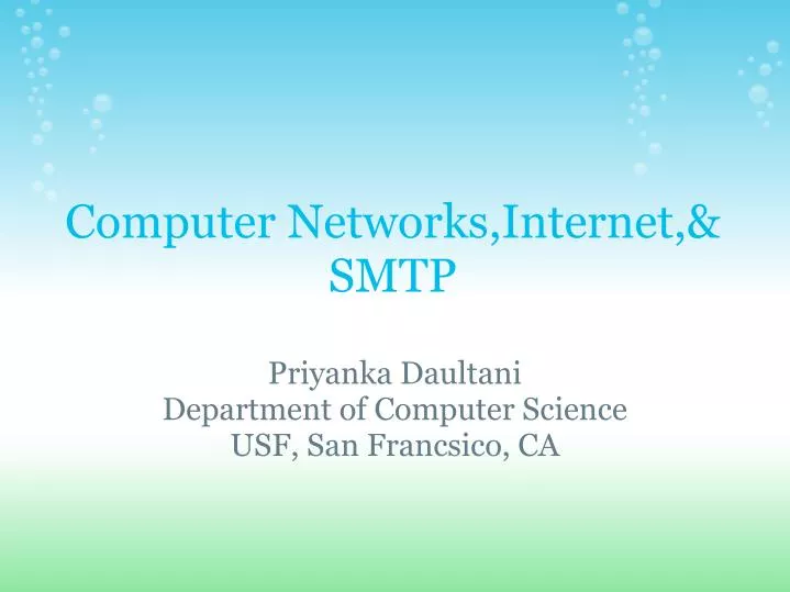 computer networks internet smtp
