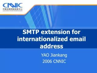 SMTP extension for internationalized email address