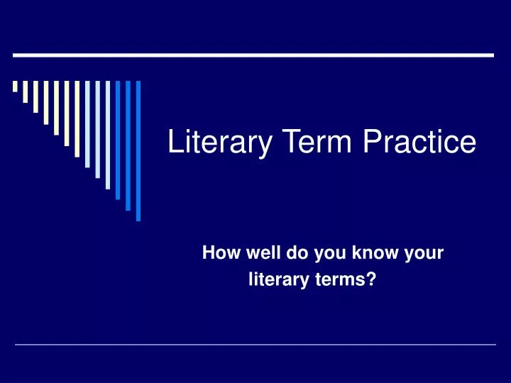 literary term practice
