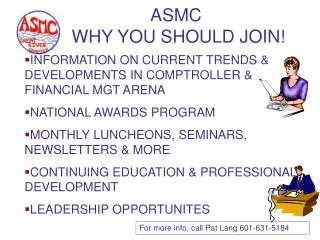 ASMC WHY YOU SHOULD JOIN!