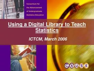 Using a Digital Library to Teach Statistics