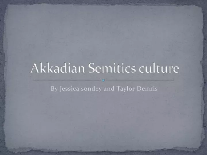 akkadian semitics culture