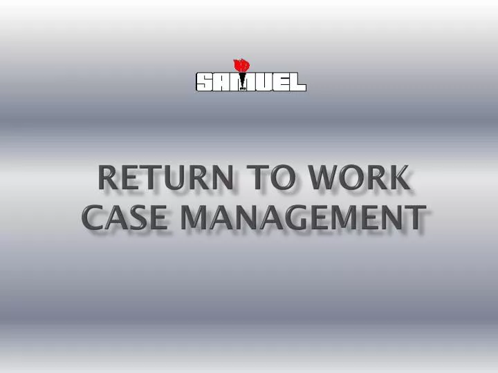 return to work case management
