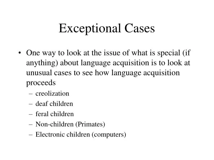 exceptional cases