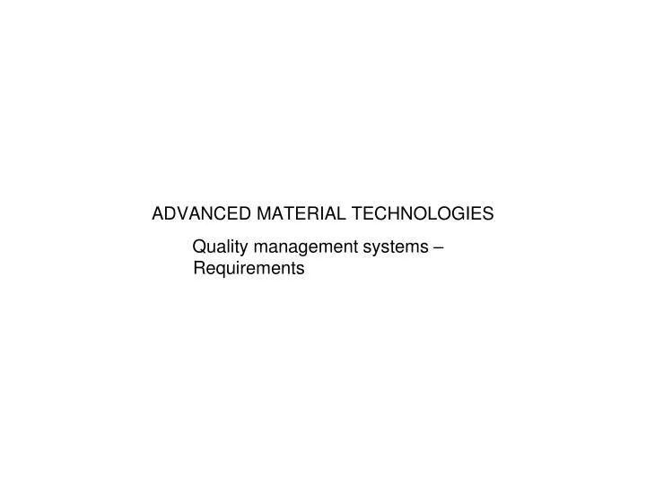 advanced material technologies