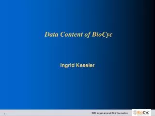 Data Content of BioCyc